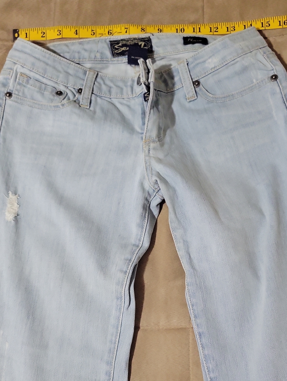 7 For All Mankind Light Blue Flare Jeans